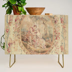 Antique 18th Century Louis XV Romantic Lovers French Beauvais Tapestry Credenza Gallery Image 1