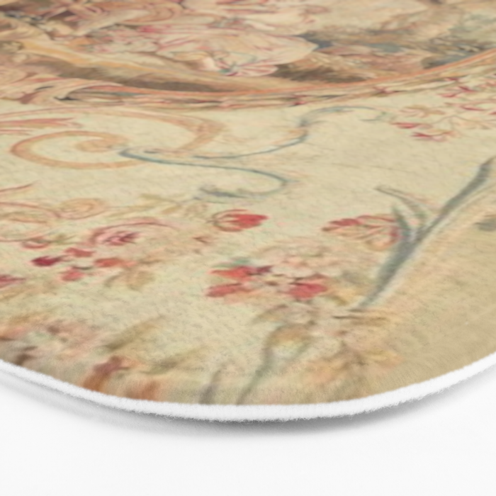 Antique 18th Century Louis XV Romantic Lovers French Beauvais Tapestry Bath Mat Gallery Image 3