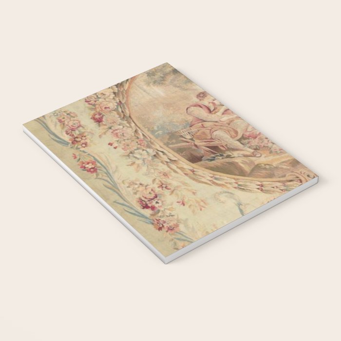 Antique 18th Century Louis XV Romantic Lovers French Beauvais Tapestry Notebook Gallery Image 3
