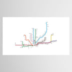 Chicago CTA Map, Chicago Wall Art, CTA Art Print Tablecloth Gallery Image 2