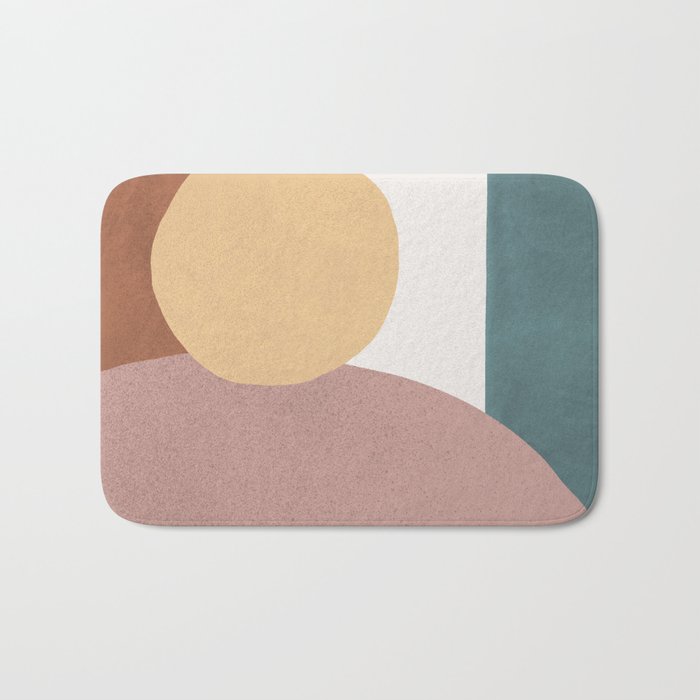 Abstract Earth 1-1 - Painted Shapes Bath Mat Gallery Image 1