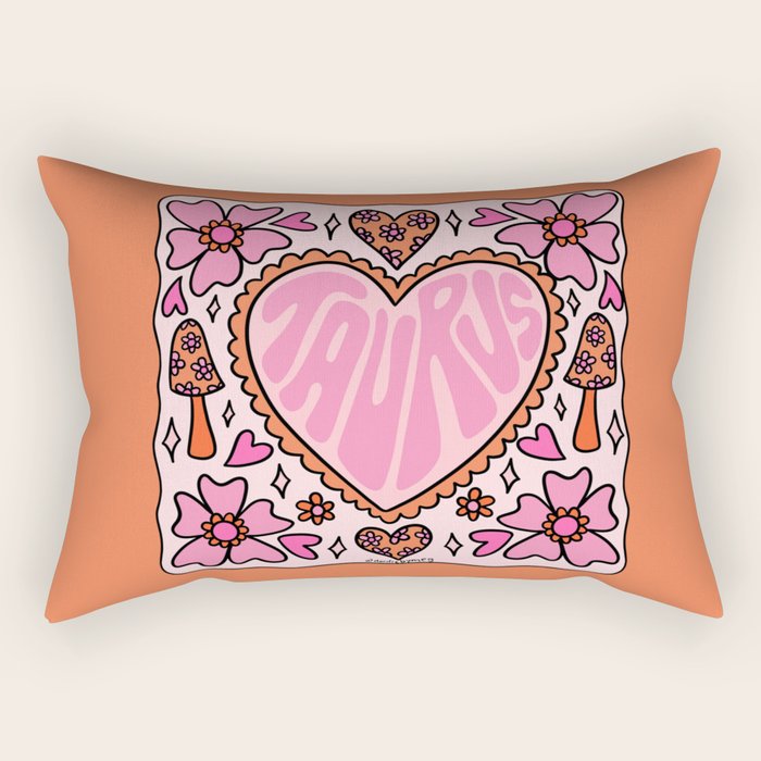Taurus Heart Rectangular Pillow Gallery Image 2