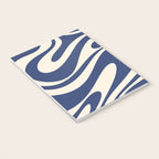 Retro Fantasy Swirl Abstract in Blue and Cream Notebook Gallery Image 3