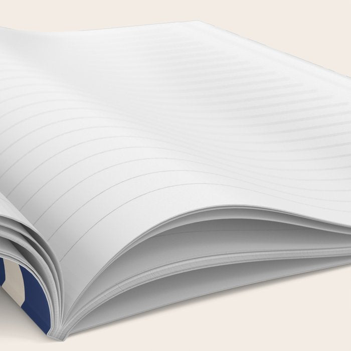 Retro Fantasy Swirl Abstract in Blue and Cream Notebook Gallery Image 2