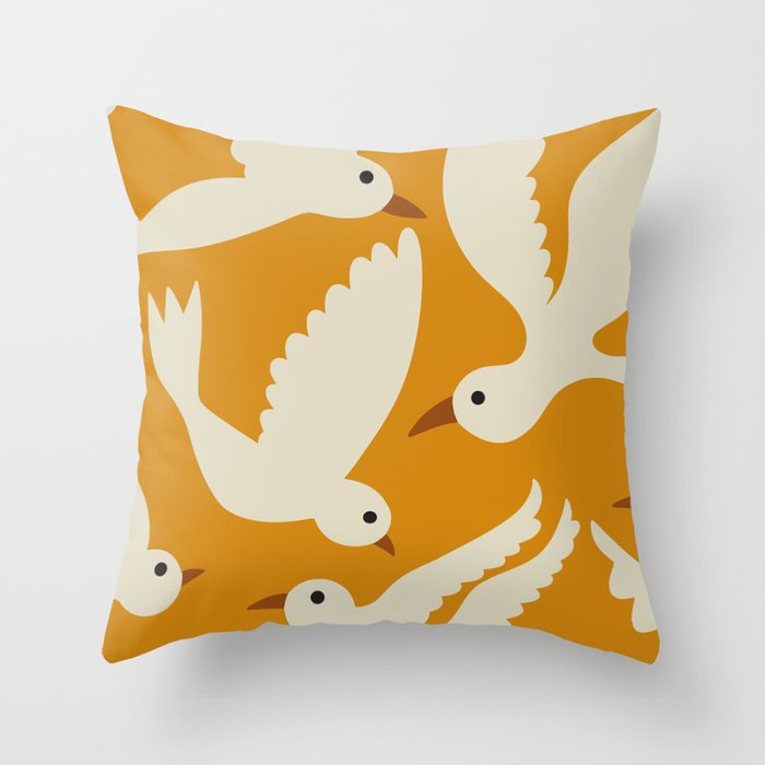MOUETTE BRIGHT Throw Pillow Gallery Image 6