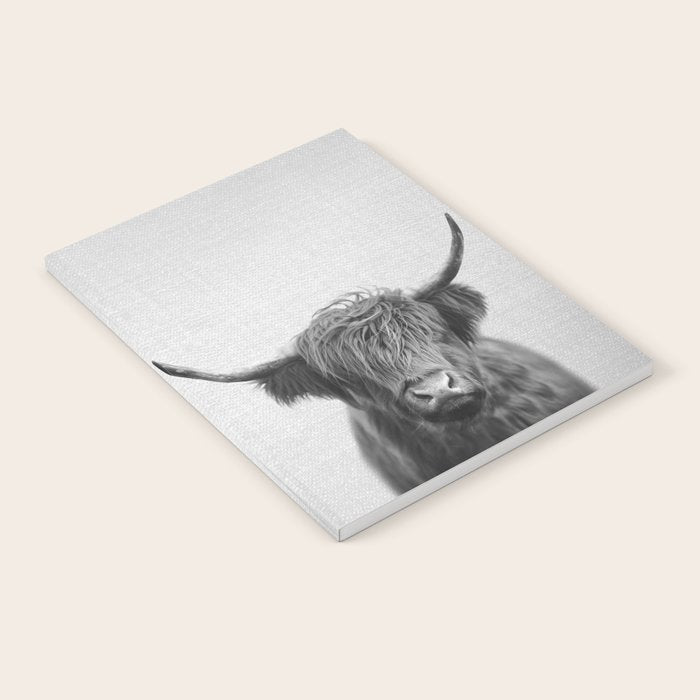 Highland Cow - Black & White Notebook Gallery Image 2