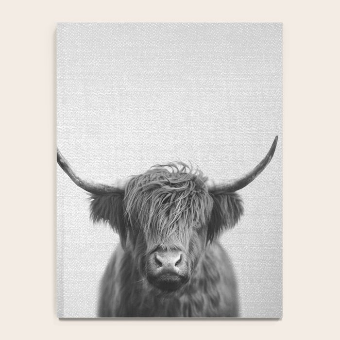 Highland Cow - Black & White Notebook Gallery Image 4