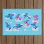 Pteranodon in the blue sky Outdoor Rug Gallery Image 1
