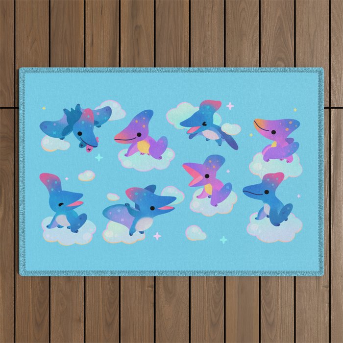 Pteranodon in the blue sky Outdoor Rug Gallery Image 1