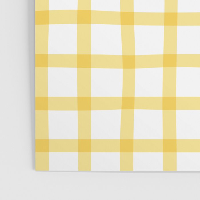 Yellow geometric plaid gingham pattern Poster Gallery Image 3