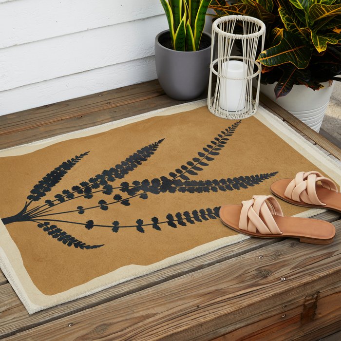 Leaf Design 11 Outdoor Rug Gallery Image 2