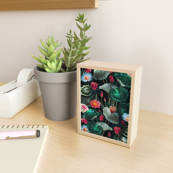 Water Lily - Night Mini Art Print Gallery Image 2