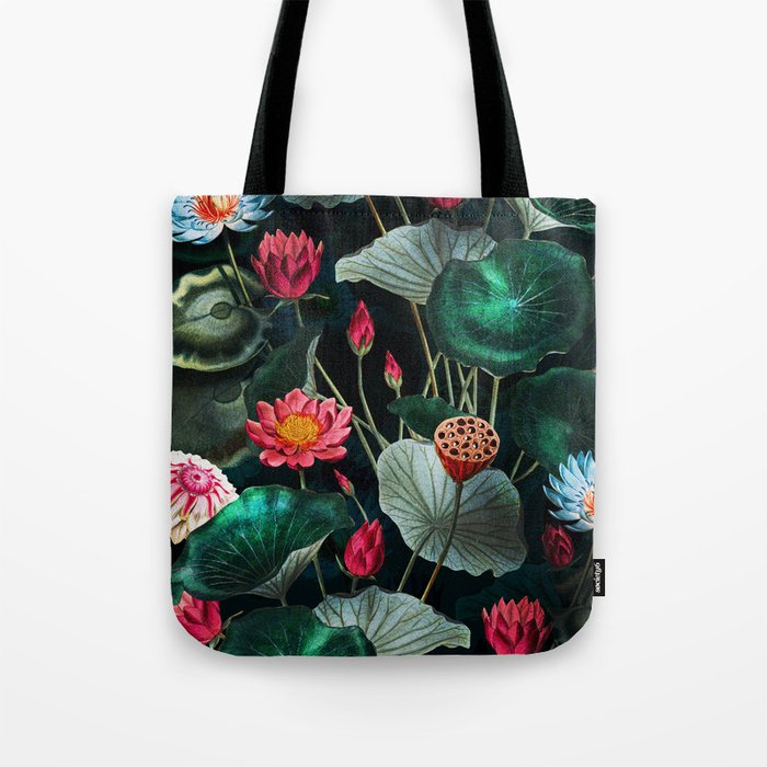 Water Lily - Night Tote Bag Gallery Image 1