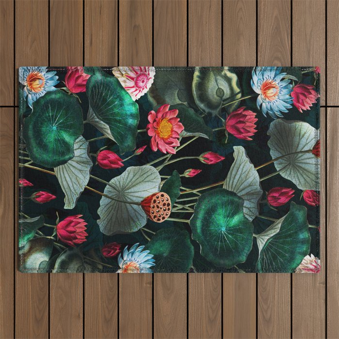 Water Lily - Night Outdoor Rug Gallery Image 1