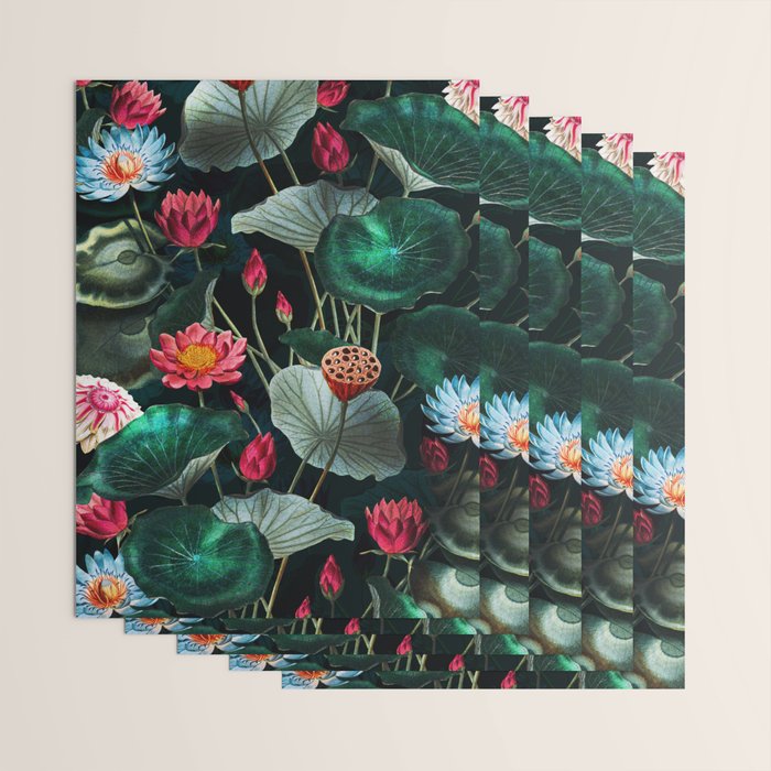 Water Lily - Night Wrapping Paper Gallery Image 3