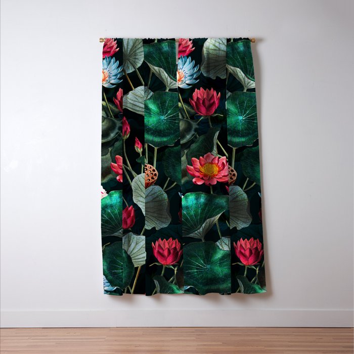 Water Lily - Night Window Curtain Gallery Image 3