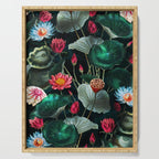 Water Lily - Night Serving Tray Gallery Image 1