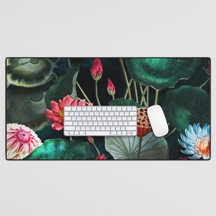 Water Lily - Night Desk Mat Gallery Image 1