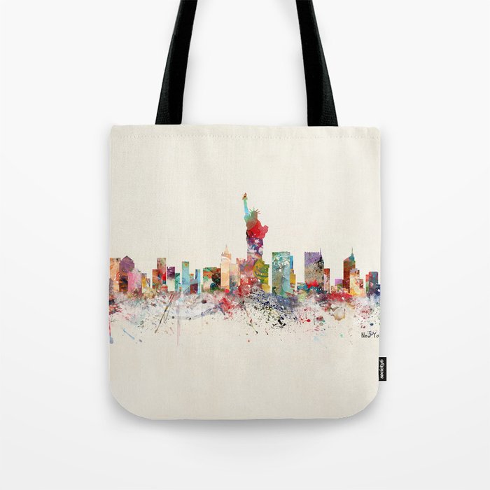 new york skyline Tote Bag Gallery Image 1