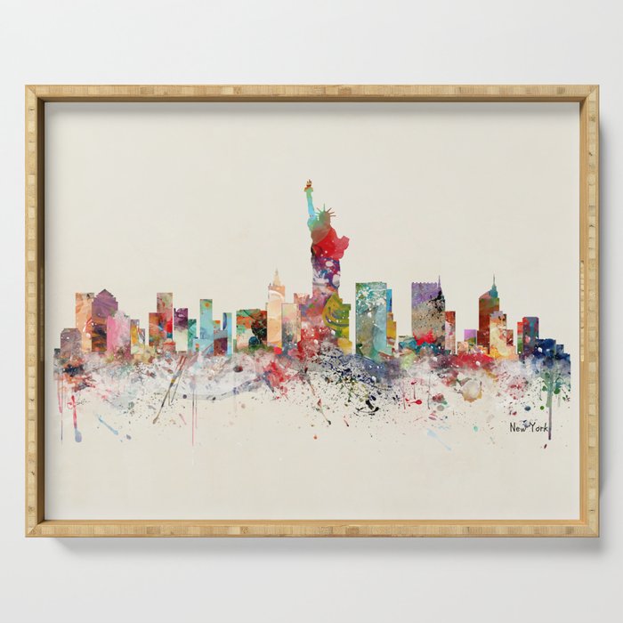 new york skyline Serving Tray Gallery Image 1