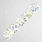 Scandinavian Midsummer Blue And Yellow Wildflowers Meadow  Table Runner Gallery Image 3