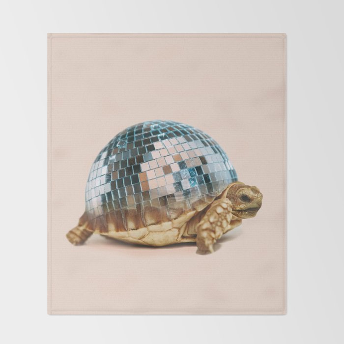 DISCO TURTLE Throw Blanket Gallery Image 2