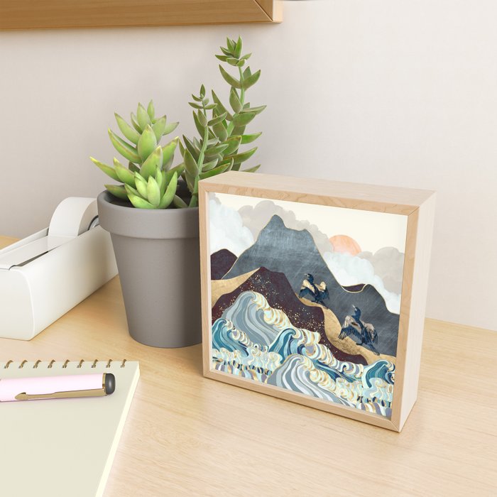 Metallic Waves Mini Art Print Gallery Image 2