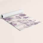 Toile de Jouy Vintage French Plum Striped Pastoral Pattern Yoga Mat Gallery Image 2
