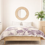 Toile de Jouy Vintage French Plum Striped Pastoral Pattern Duvet Cover Gallery Image 3