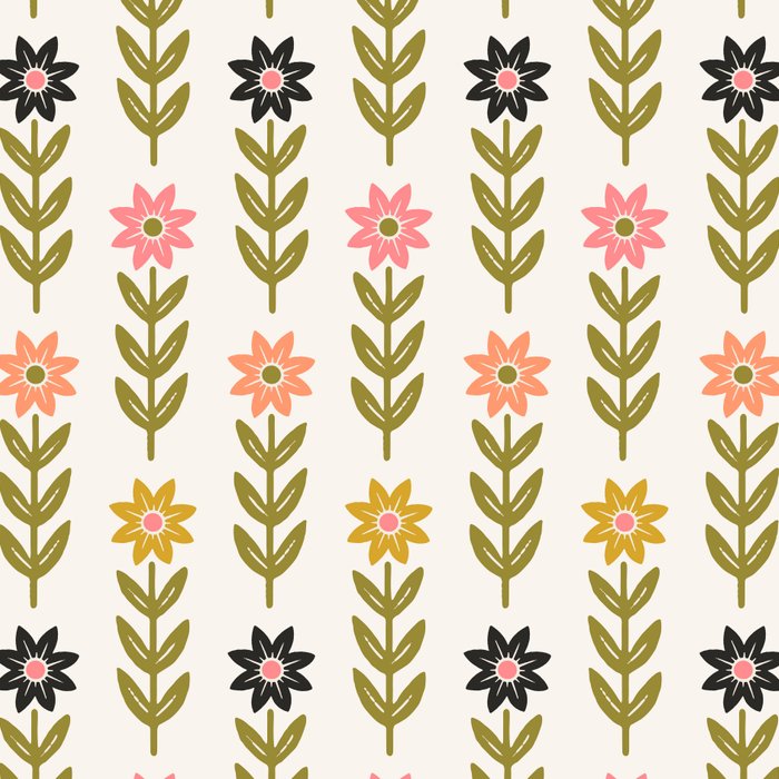 Hand-drawn Wildflowers -  Pink & Gold Coffee Mug Gallery Image 2