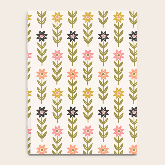 Hand-drawn Wildflowers -  Pink & Gold Notebook Gallery Image 4