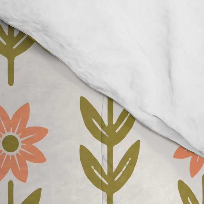 Hand-drawn Wildflowers -  Pink & Gold Comforter Gallery Image 4