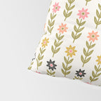 Hand-drawn Wildflowers -  Pink & Gold Pillow Sham Gallery Image 4