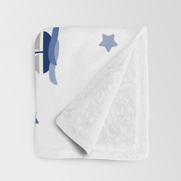 Navy Blue Nautical Sailboat Throw Blanket Gallery Image 3