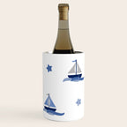 Navy Blue Nautical Sailboat Wine Chiller Gallery Image 3