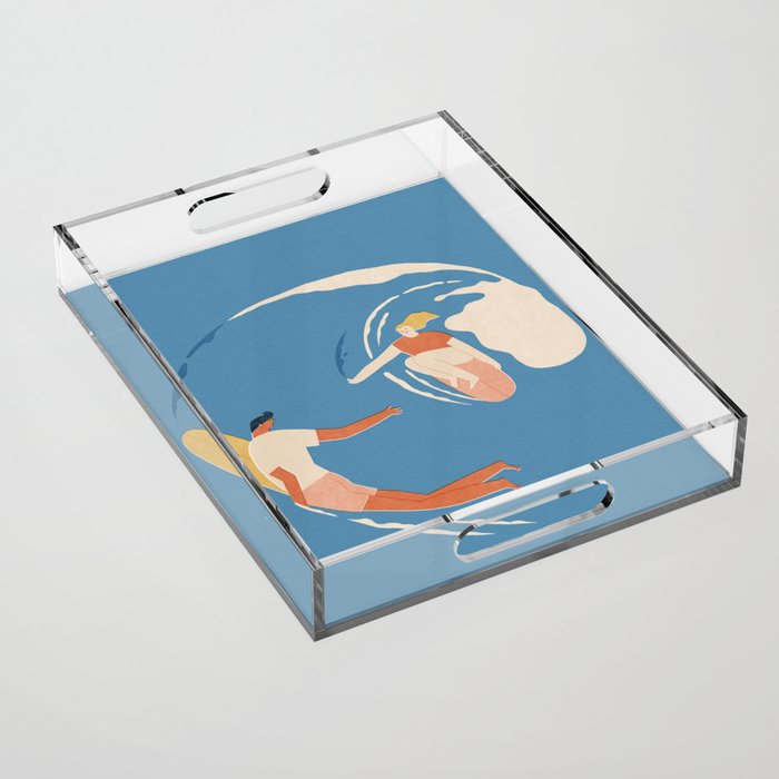Wave lovers Acrylic Tray Gallery Image 1