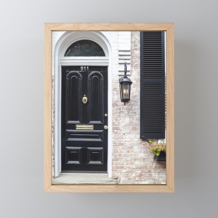The Glossy Black Door / Alexandria, VA Mini Art Print