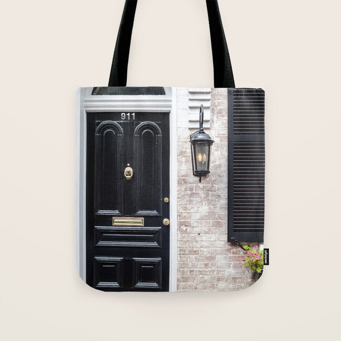 The Glossy Black Door / Alexandria, VA Tote Bag Gallery Image 1
