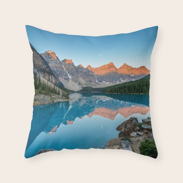 Moraine Lake Sunrise Banff National Park Canada Mountain Landscape Throw Pillow Gallery Image 6