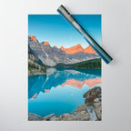 Moraine Lake Sunrise Banff National Park Canada Mountain Landscape Wrapping Paper Gallery Image 1