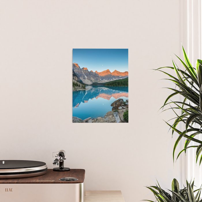 Moraine Lake Sunrise Banff National Park Canada Mountain Landscape Poster Gallery Image 2