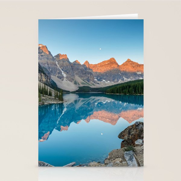 Moraine Lake Sunrise Banff National Park Canada Mountain Landscape Stationery Card Gallery Image 2