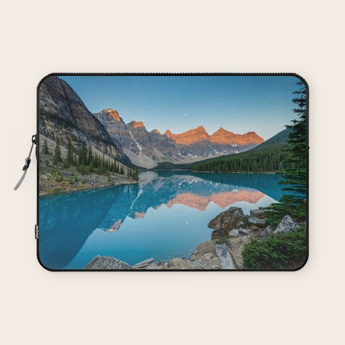 Moraine Lake Sunrise Banff National Park Canada Mountain Landscape Laptop Sleeve Gallery Image 1
