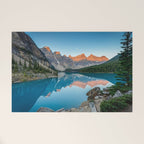 Moraine Lake Sunrise Banff National Park Canada Mountain Landscape Welcome Mat Gallery Image 1