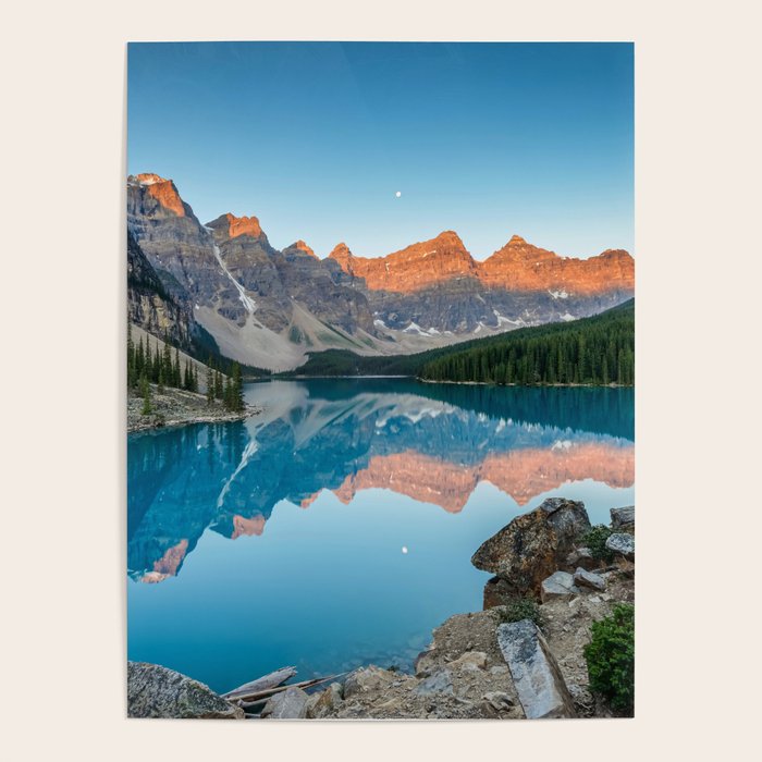 Moraine Lake Sunrise Banff National Park Canada Mountain Landscape Poster Gallery Image 4