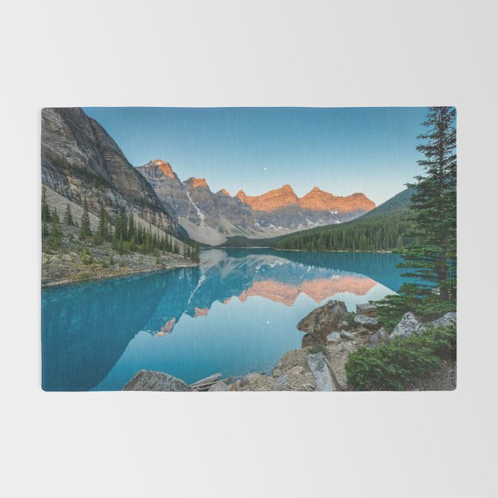 Moraine Lake Sunrise Banff National Park Canada Mountain Landscape Rug Gallery Image 2