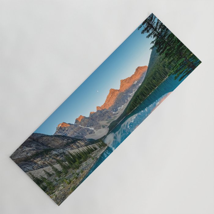 Moraine Lake Sunrise Banff National Park Canada Mountain Landscape Yoga Mat Gallery Image 1