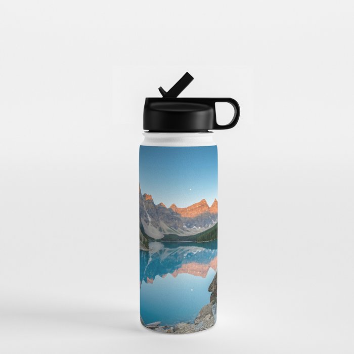 Moraine Lake Sunrise Banff National Park Canada Mountain Landscape Water Bottle Gallery Image 1
