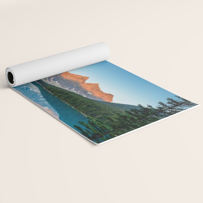 Moraine Lake Sunrise Banff National Park Canada Mountain Landscape Yoga Mat Gallery Image 2