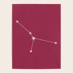 Cancer Zodiac Star Constellation Line Art Pink Poster Gallery Image 4